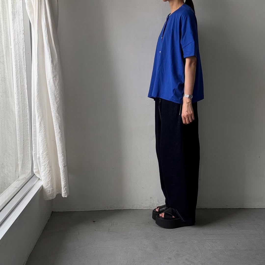 Linenya Tシャツカーディガン ブルー