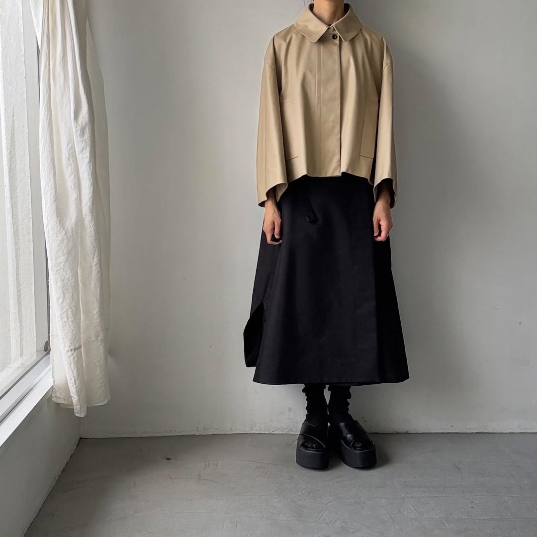 TENNE HANDCRAFTED MODERN ベンタイルショートケープコート