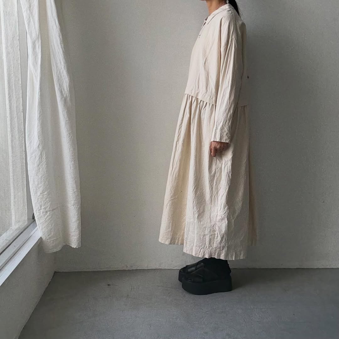 jujudhau コットンプリンプドレス