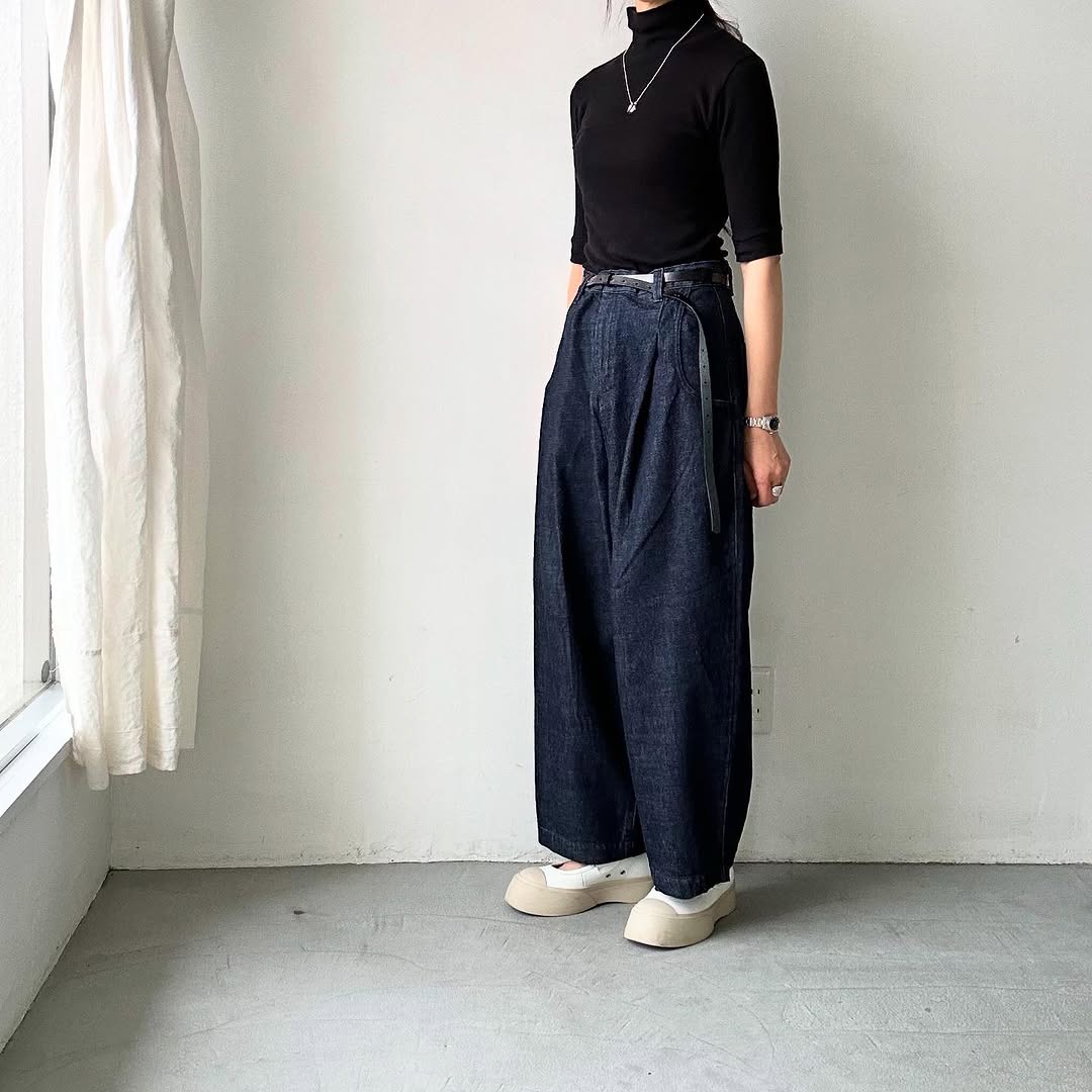 atelier naruse コットンデニムタックパンツ size 1