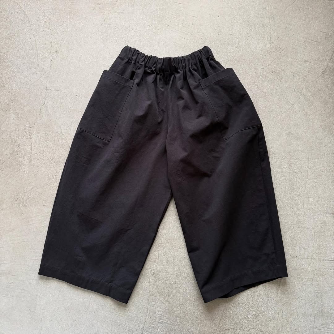 atelier d'antan Perriereコットンワイドパンツ ブラック