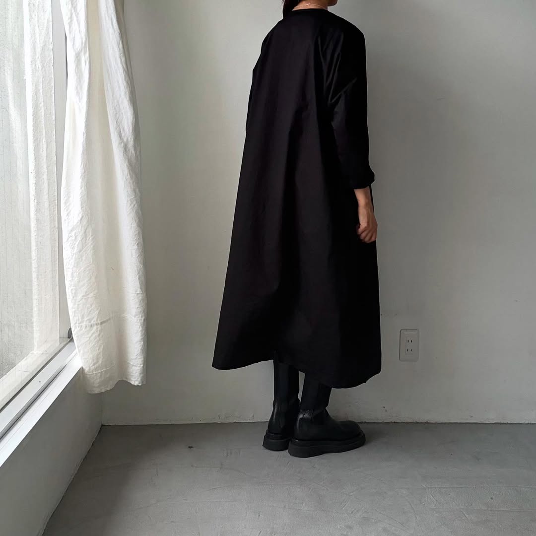 jujudhau コットンツイルポケットドレス