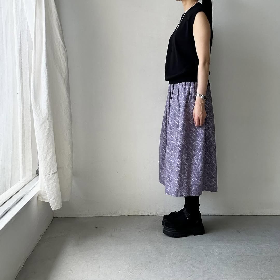 homspun 天竺ノースリーブプルオーバー ブラック
