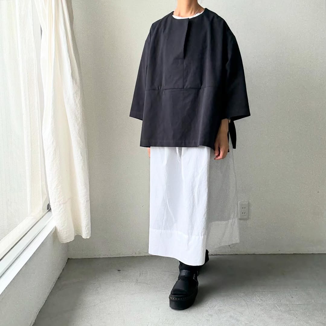 atelier d'antan Bouvetコットンプルオーバー ダークグレー