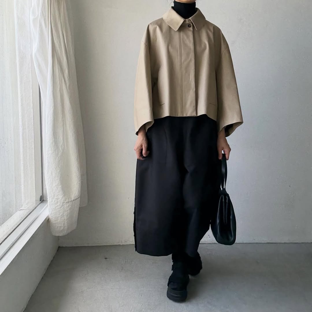 TENNE HANDCRAFTED MODERN ベンタイルショートケープコート