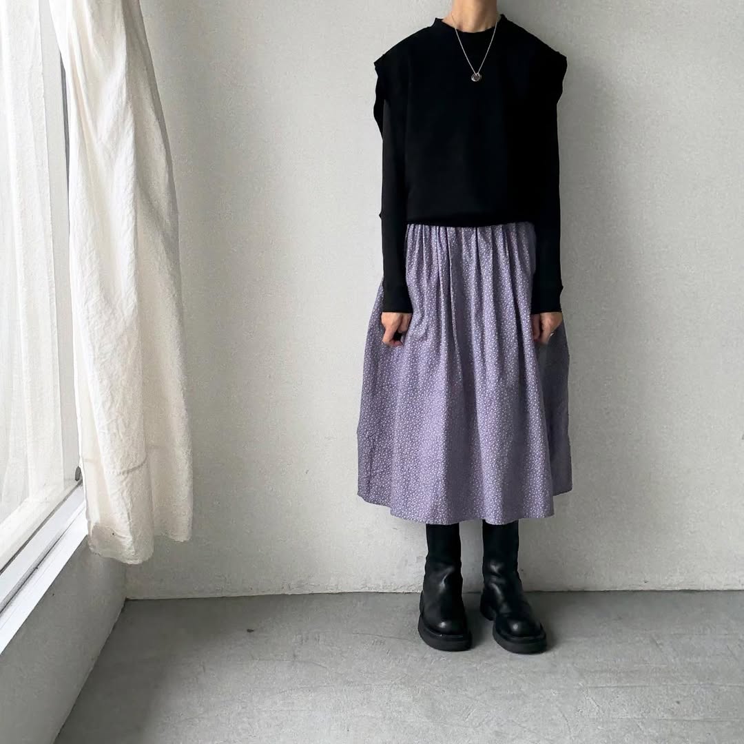 homspun コンパクト裏毛ベスト ブラック