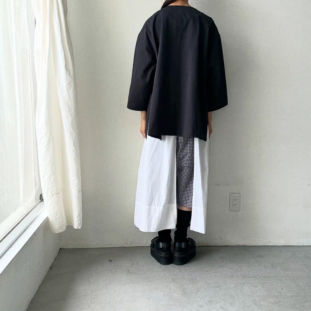 atelier d'antan Bouvetコットンプルオーバー ダークグレー