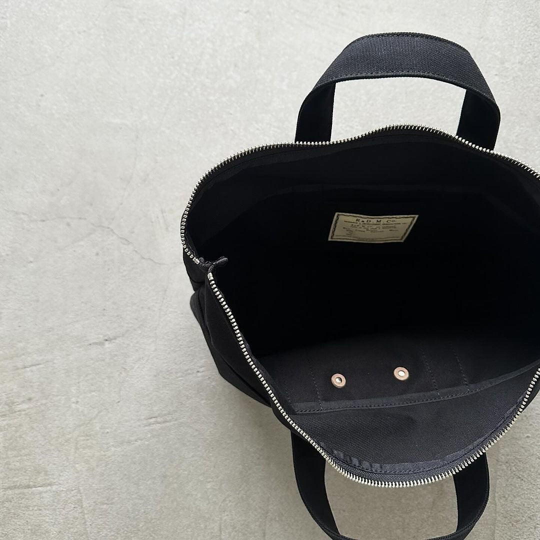 R&D.M.Co トートバッグ(ファスナー付) ブラック