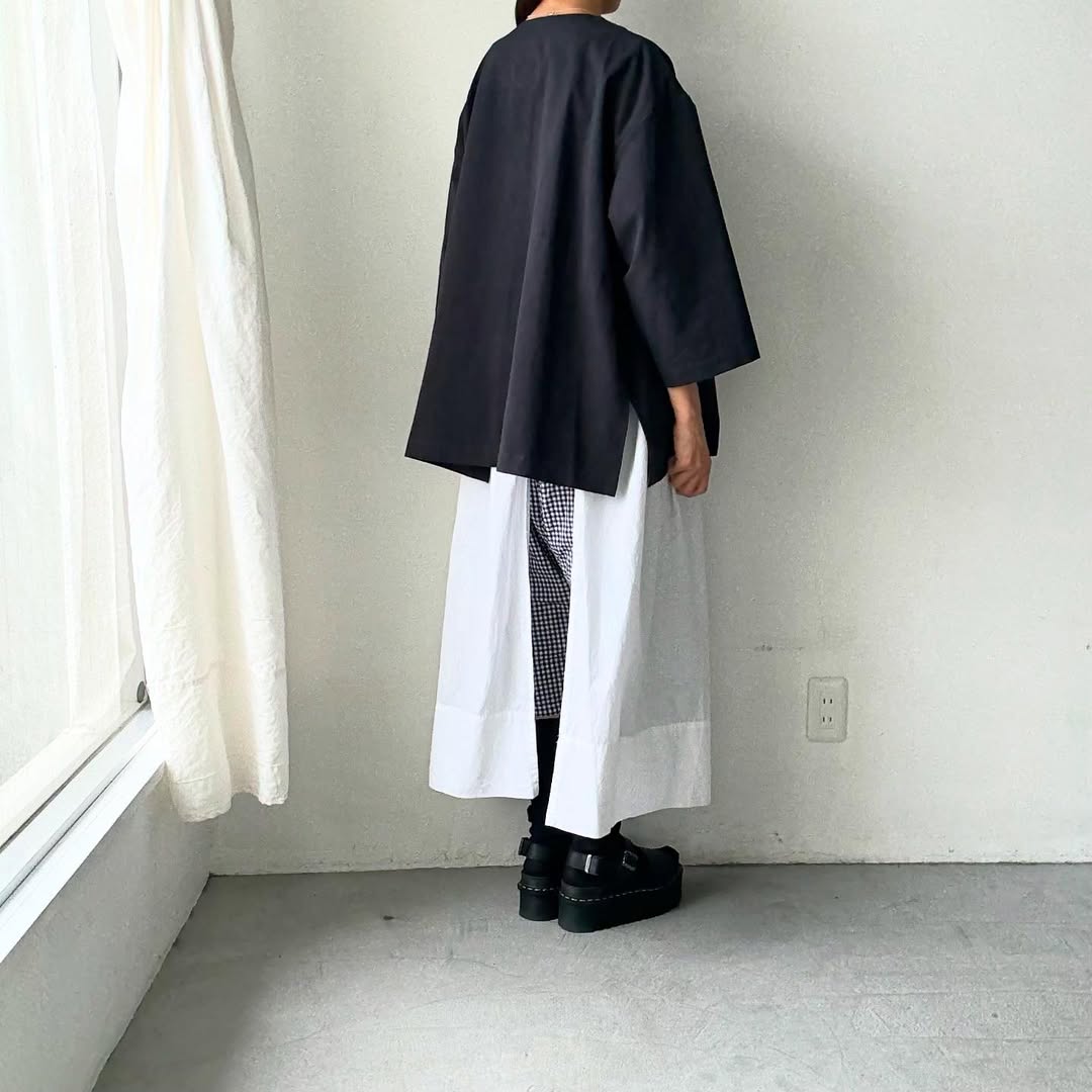 atelier d'antan Bouvetコットンプルオーバー ダークグレー