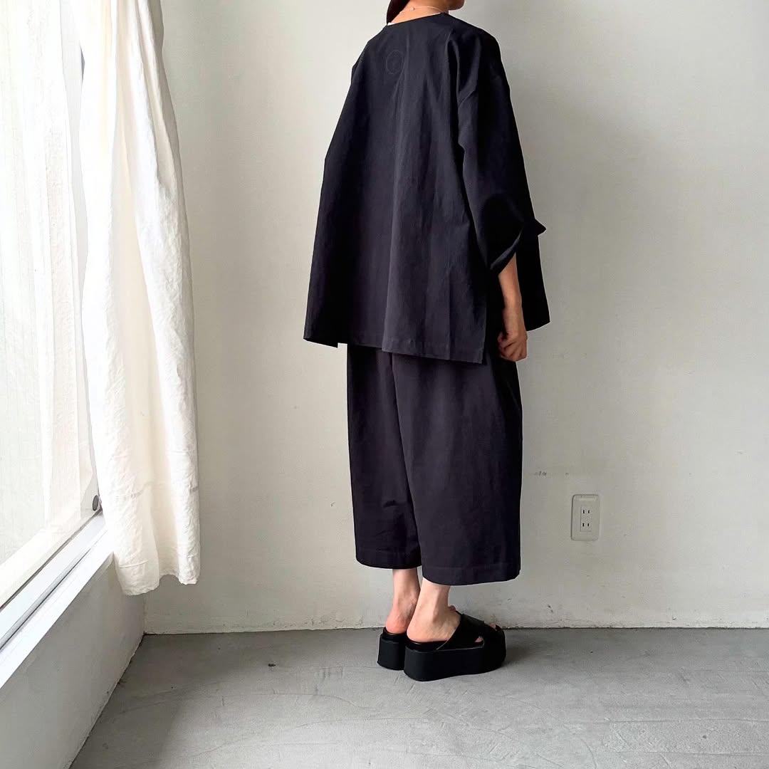 atelier d'antan Bouvetコットンプルオーバー ダークグレー