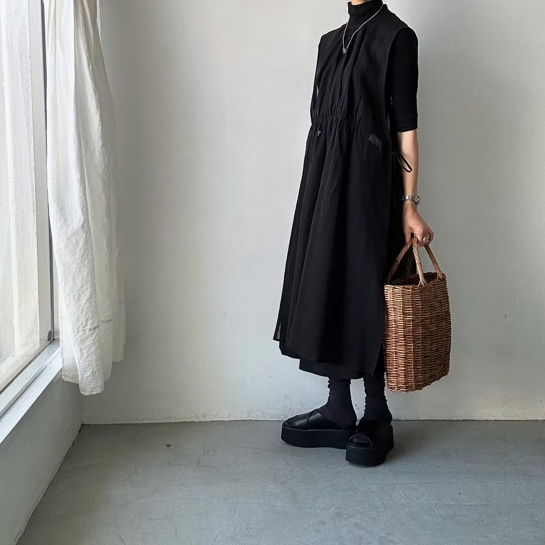 TENNE HANDCRAFTED MODERN コットンオーガンジー2wayロングドレス