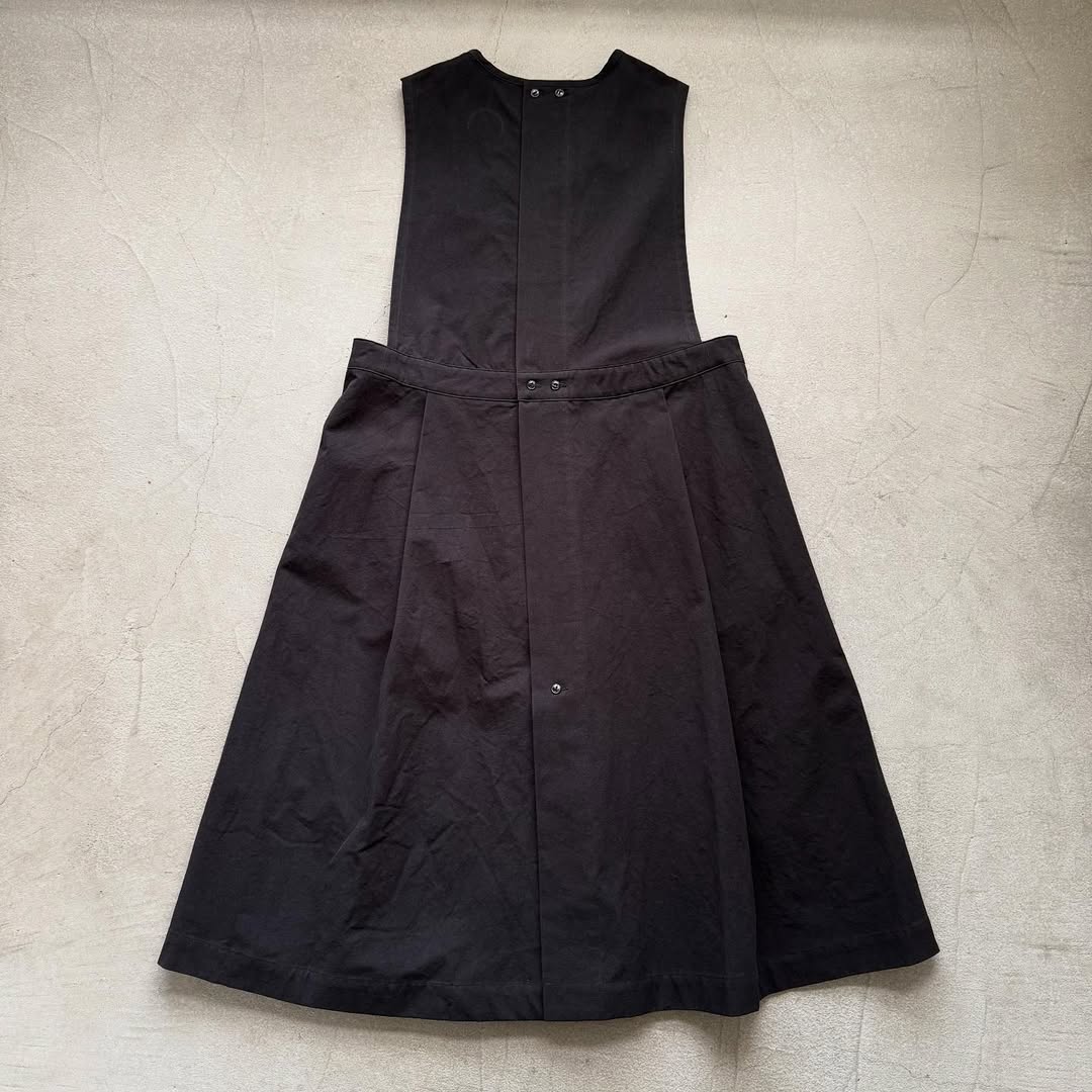 atelier d'antan kobell コットンエプロンドレス ブラック