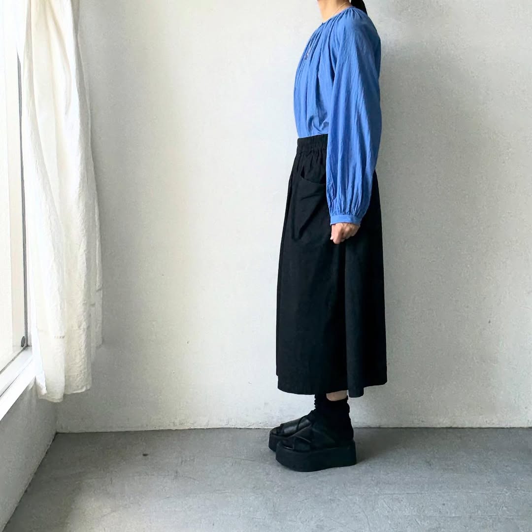 atelier naruse コットンギャザーブラウス