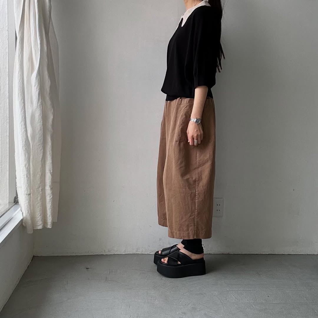 atelier naruse コットンクロシェカラーニット
