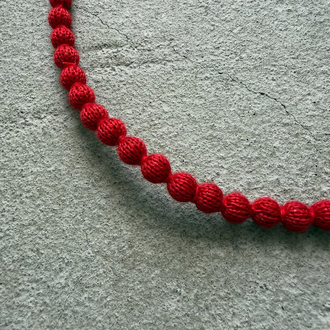 homspun ウールネックレス レッド
