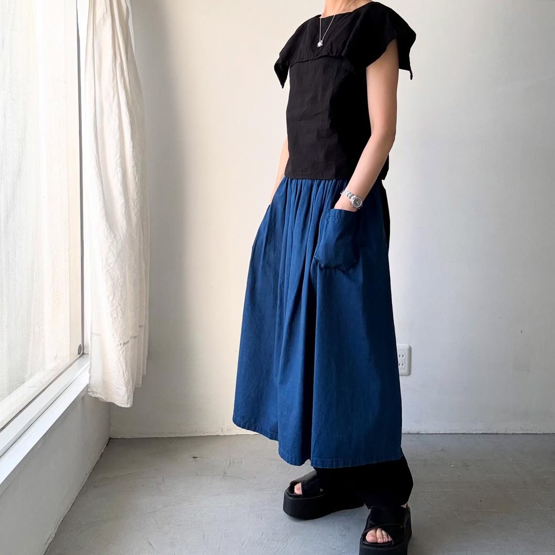 R&D.M.Co リネンコットンピューリタンカラーブラウス