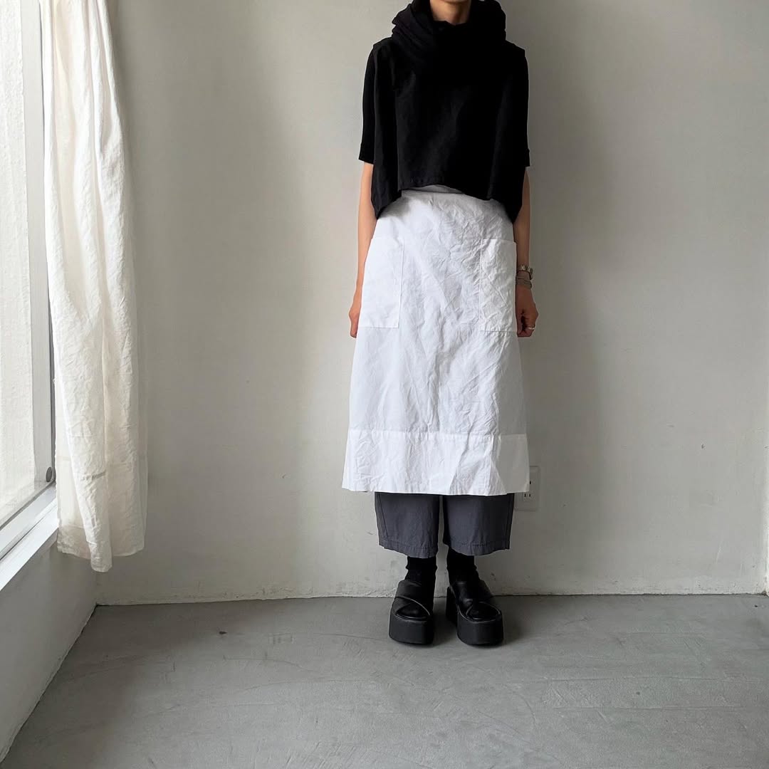 homspun パルキーシーチングコットンギャザーパンツ グレー