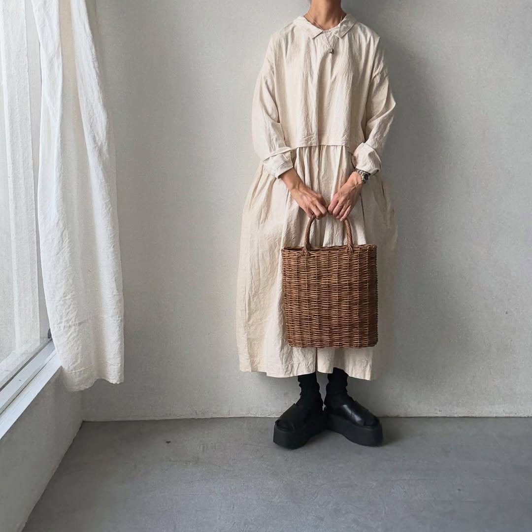 jujudhau コットンプリンプドレス