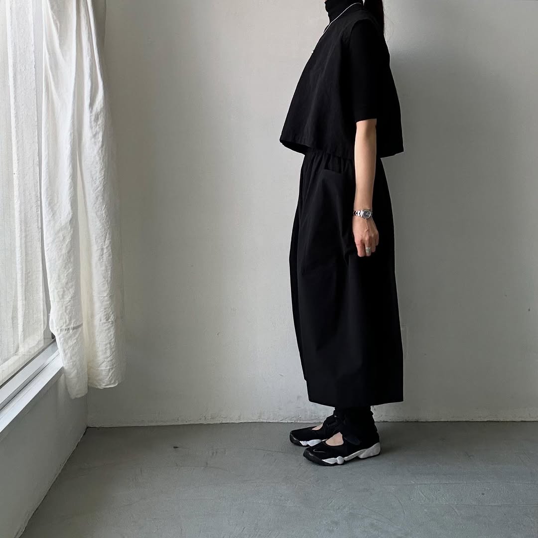 TENNE HANDCRAFTED MODERN ビッグポケットキュロット ブラック