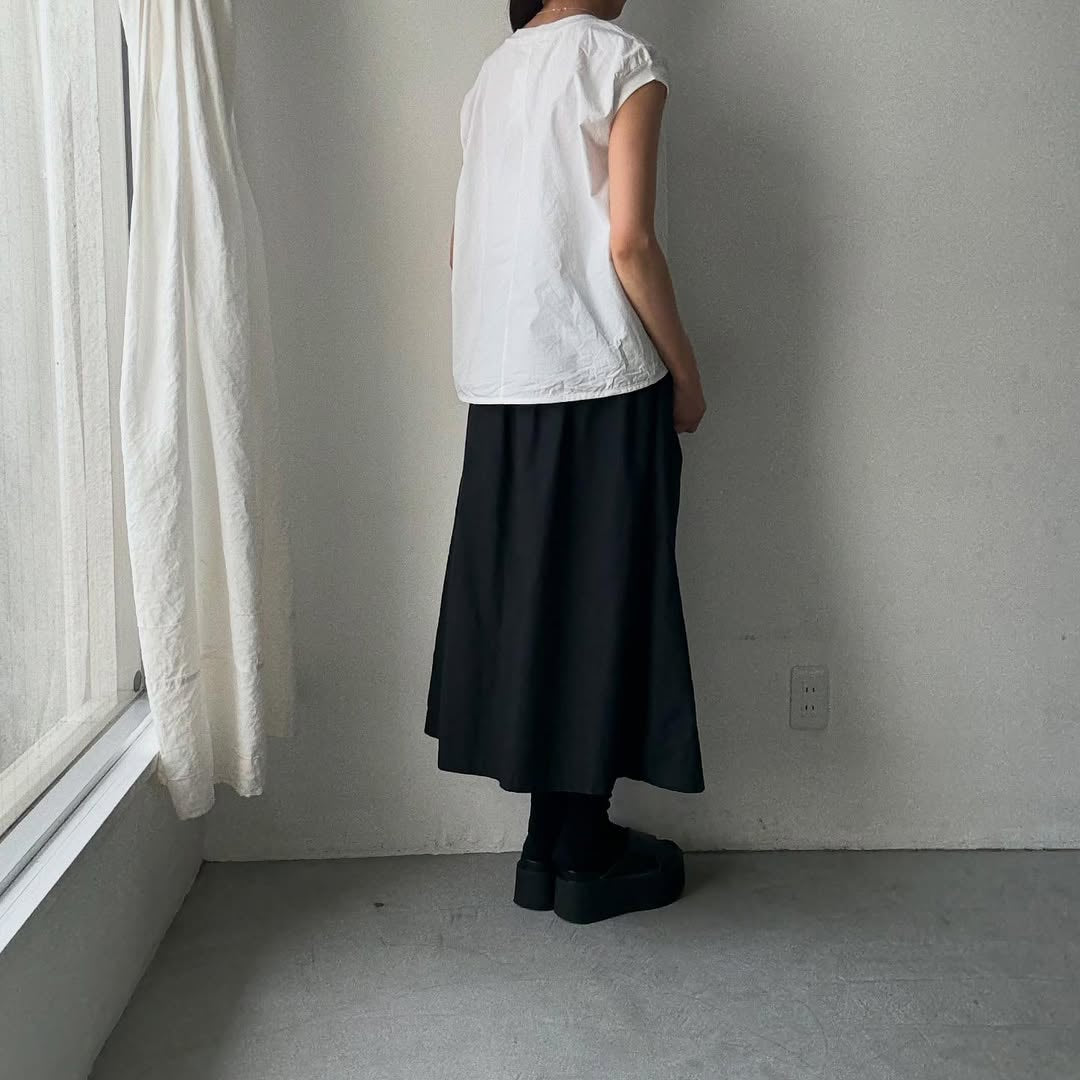 homspun コンパクトウェザーノースリーブブラウス ホワイト