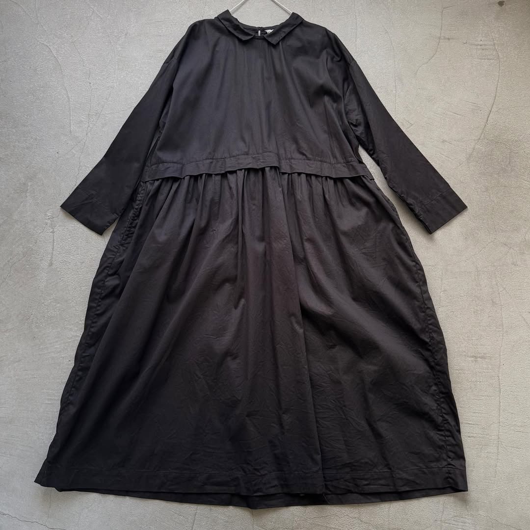 jujudhau コットンツイルプリンプドレス