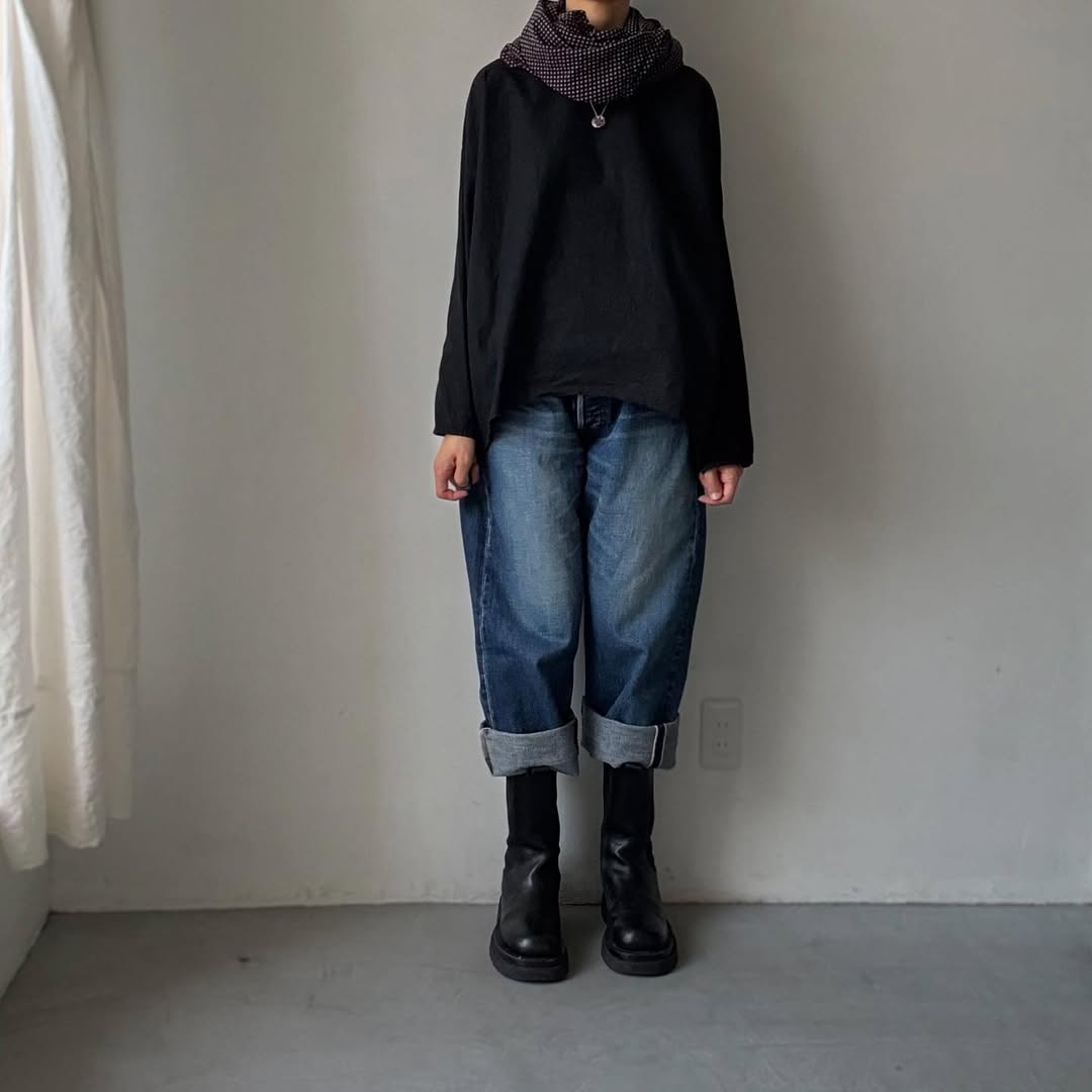homspun ライトオンスシャンブレープルオーバーブラウス