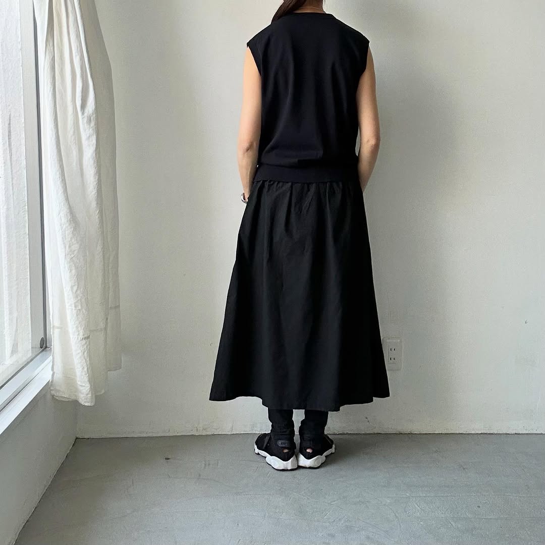 homspun 天竺ノースリーブプルオーバー ブラック