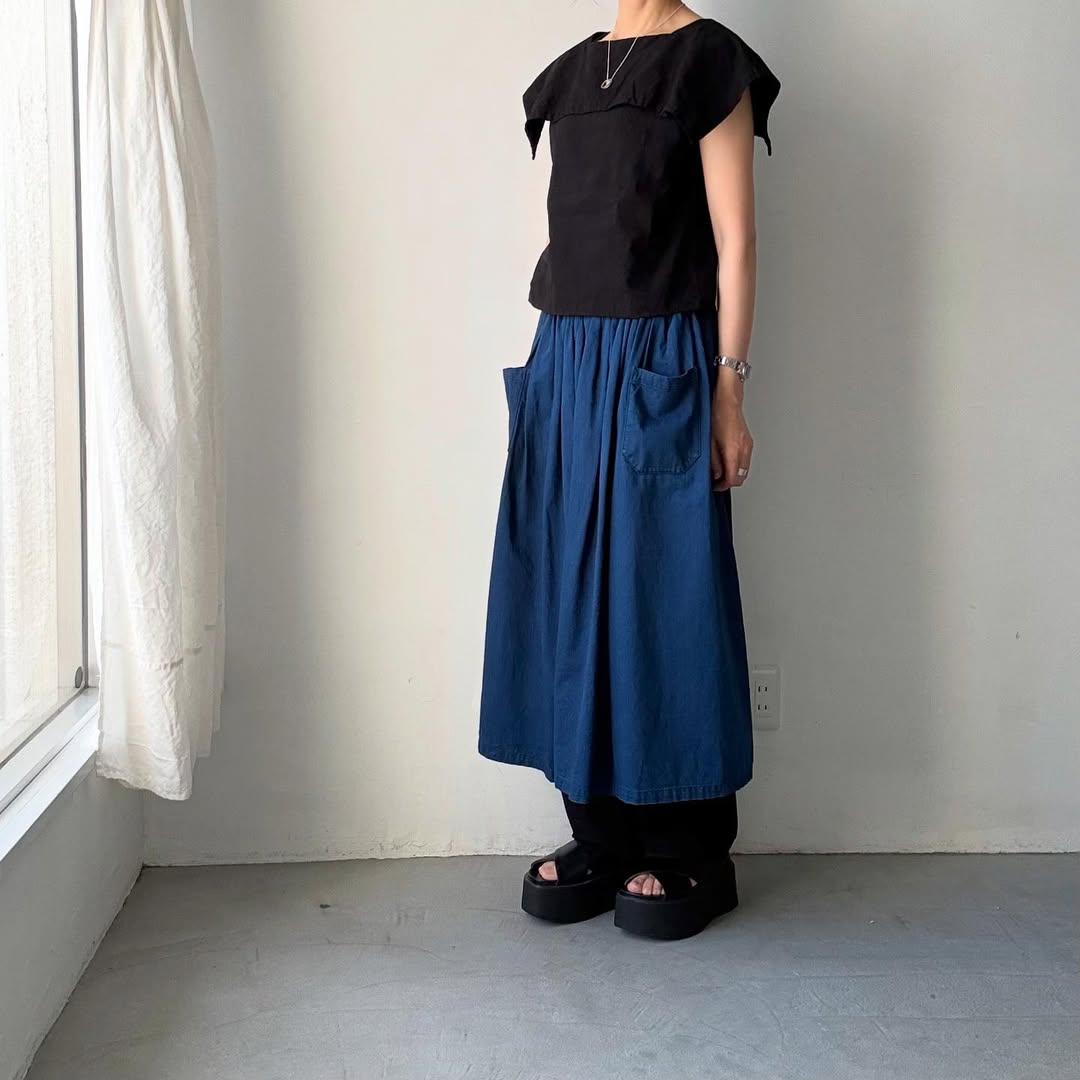 R&D.M.Co リネンコットンピューリタンカラーブラウス