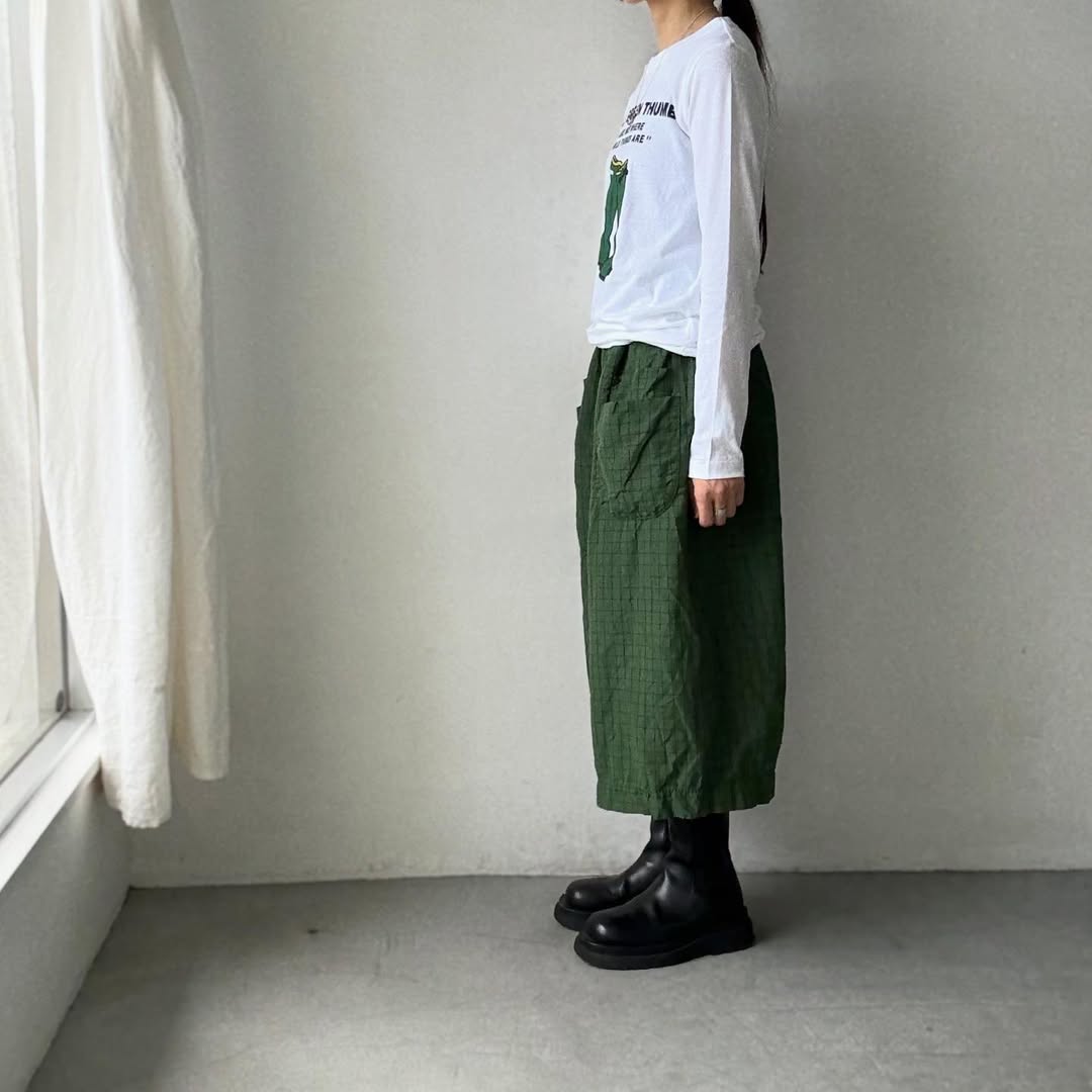 R&D.M.Co グリーンブーツ長袖Tシャツ