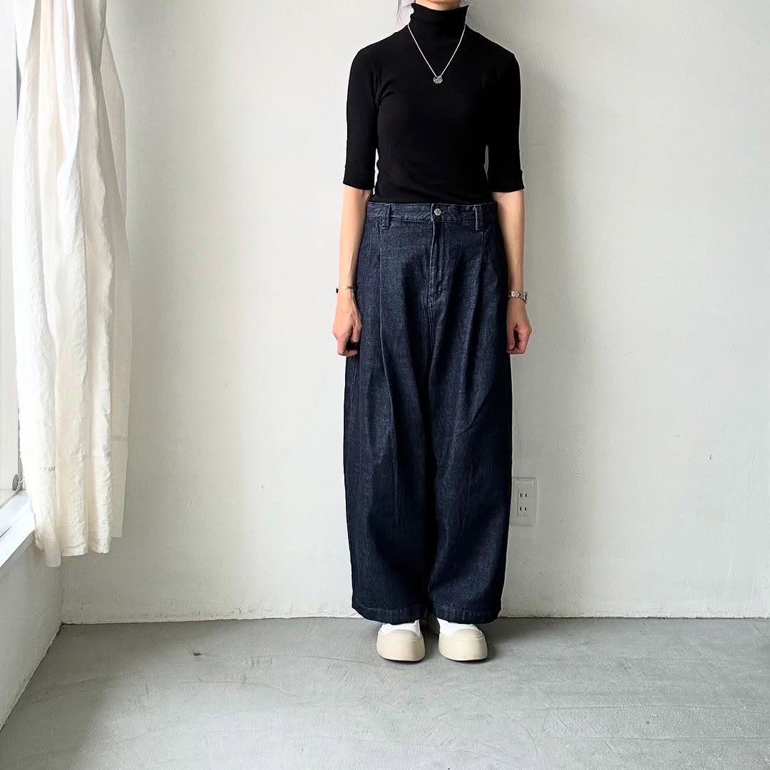 atelier naruse コットンデニムタックパンツ size 1