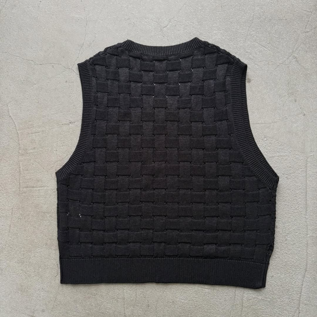 atelier naruse コットンバスケット編みニットベスト