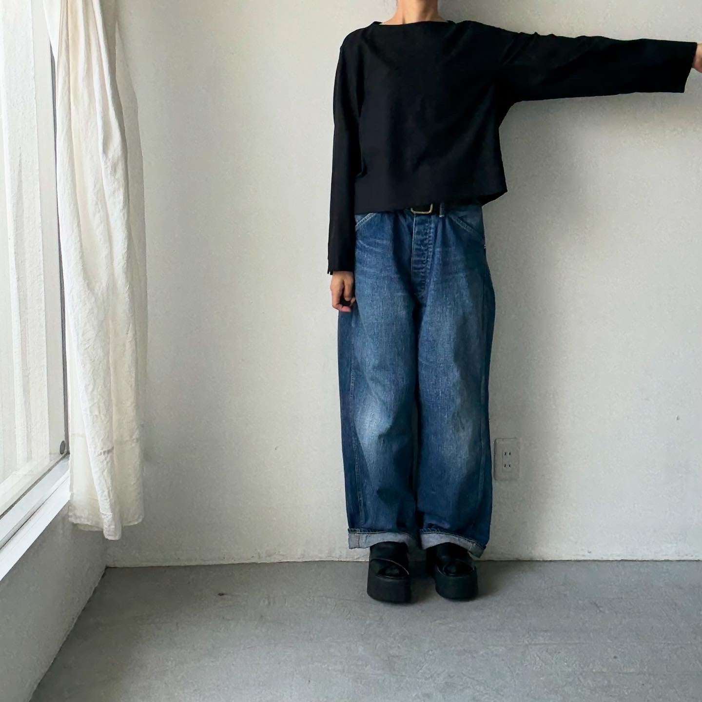 TENNE HANDCRAFTED MODERN ボートネックプルオーバー