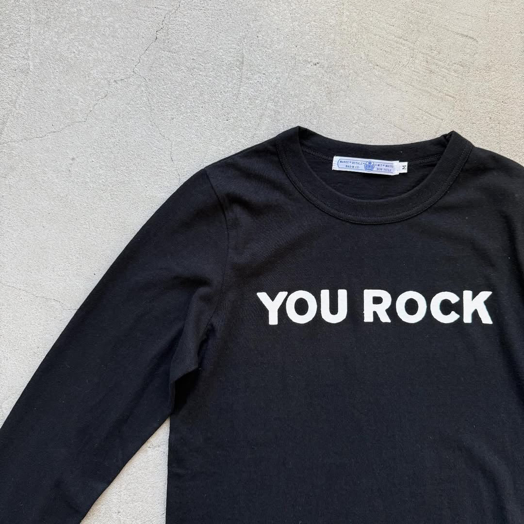 R&D.M.Co YOU ROCK 長袖Tシャツ ブラック