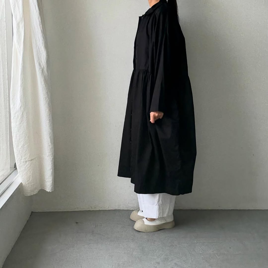 jujudhau コットンツイルカラードドレス