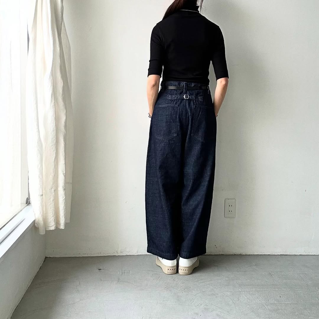 atelier naruse コットンデニムタックパンツ size 1