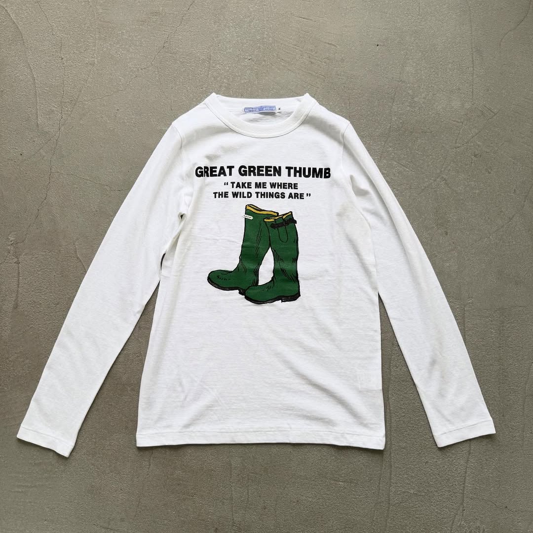 R&D.M.Co グリーンブーツ長袖Tシャツ