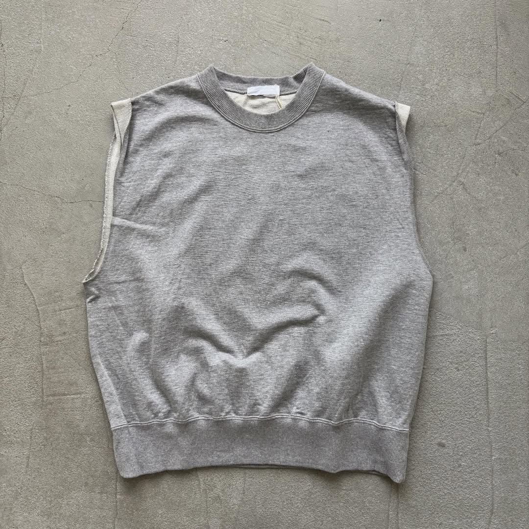 homspun コンパクト裏毛ベスト トップグレー