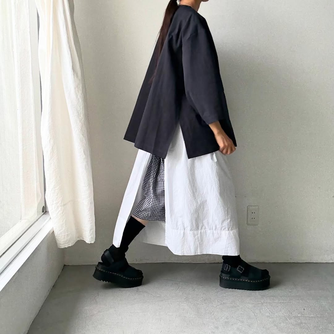 atelier d'antan Bouvetコットンプルオーバー ダークグレー