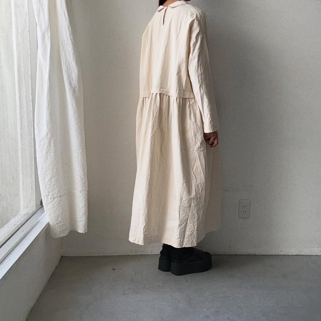 jujudhau コットンプリンプドレス