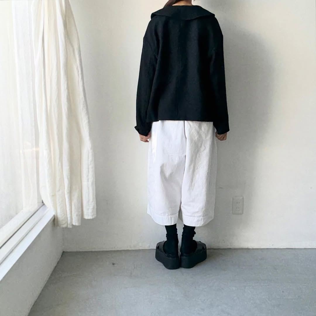 MAGALI シェットランドウールリネンフラットカラージャケット