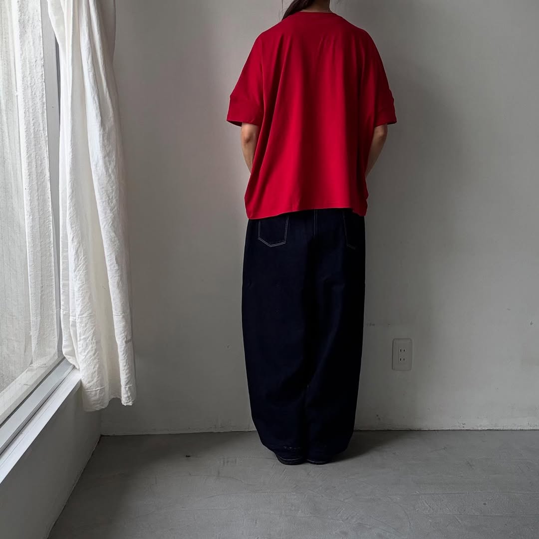 Linenya Tシャツカーディガン レッド