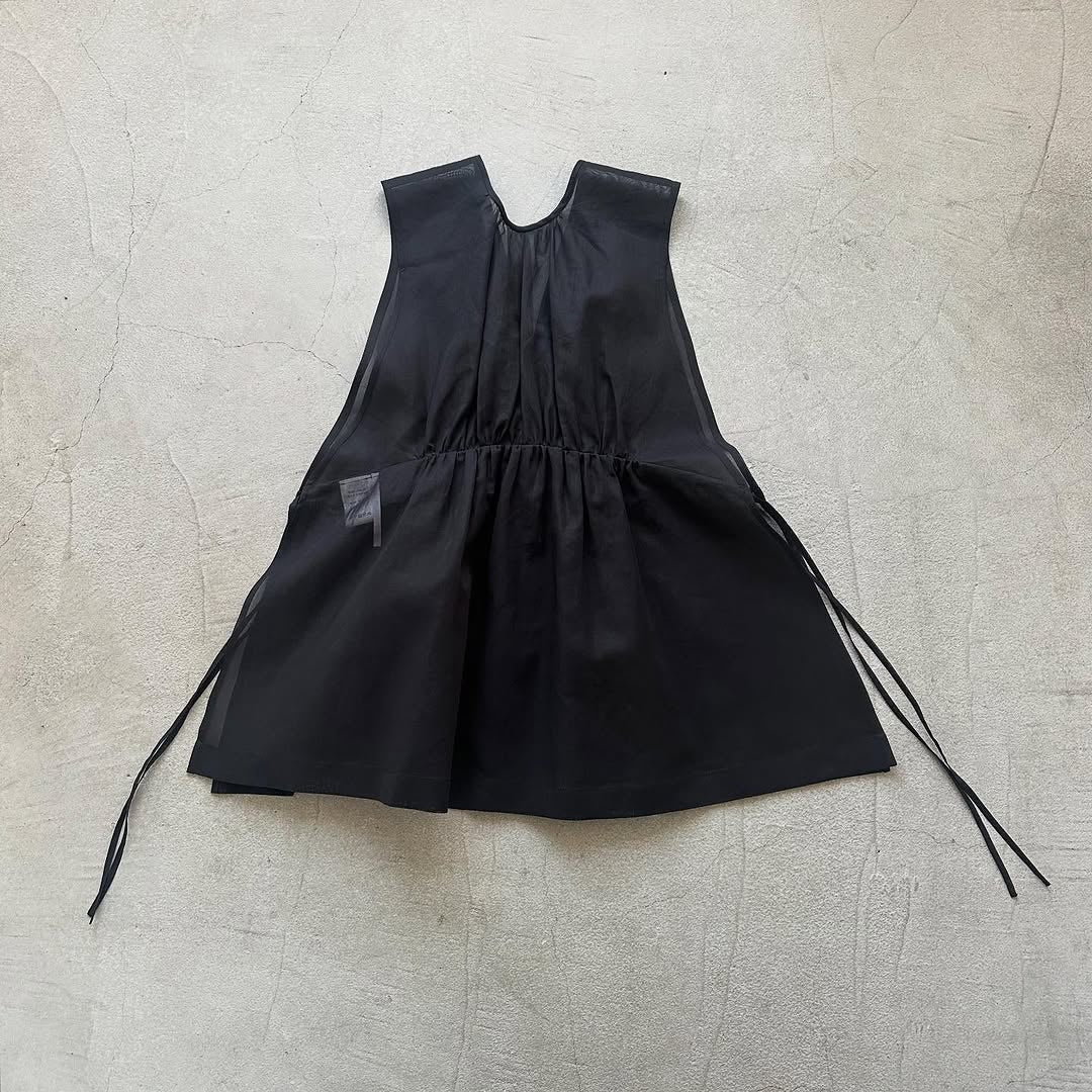 TENNE HANDCRAFTED MODERN コットンオーガンジー2wayショートドレス ブラック