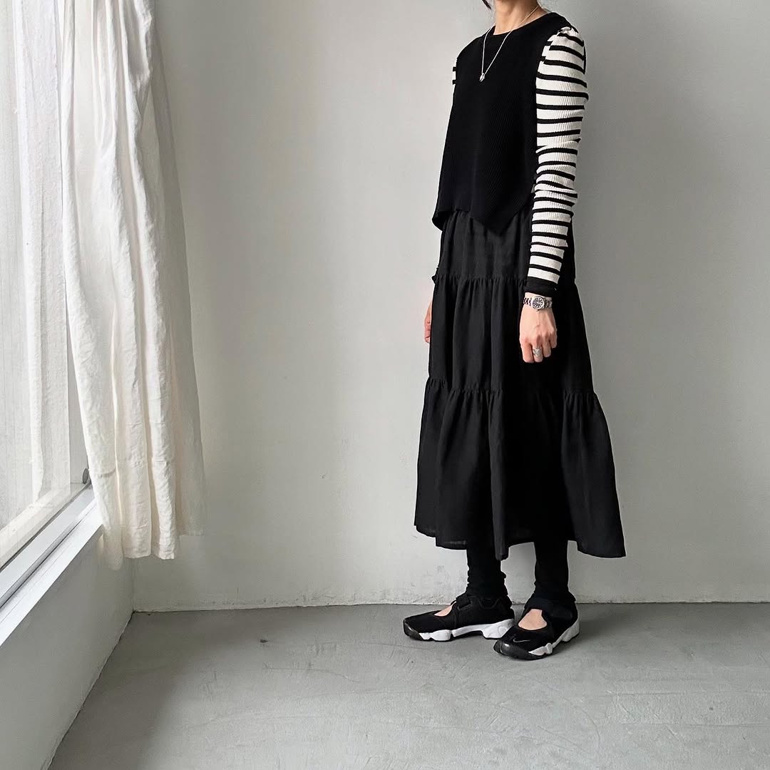 R&D.M.Co デンズリーリネンティアードスカート