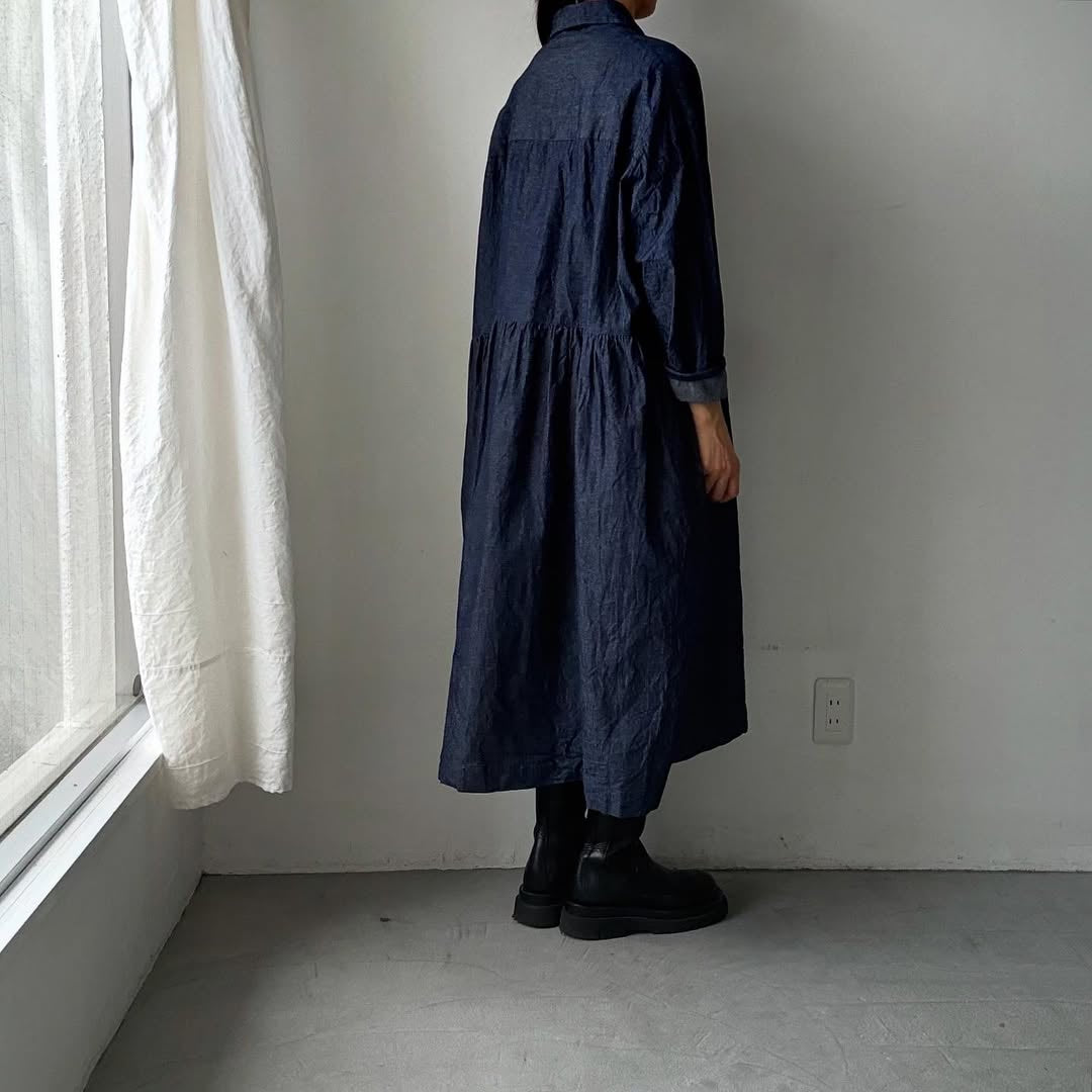 jujudhau デニムカラードドレス