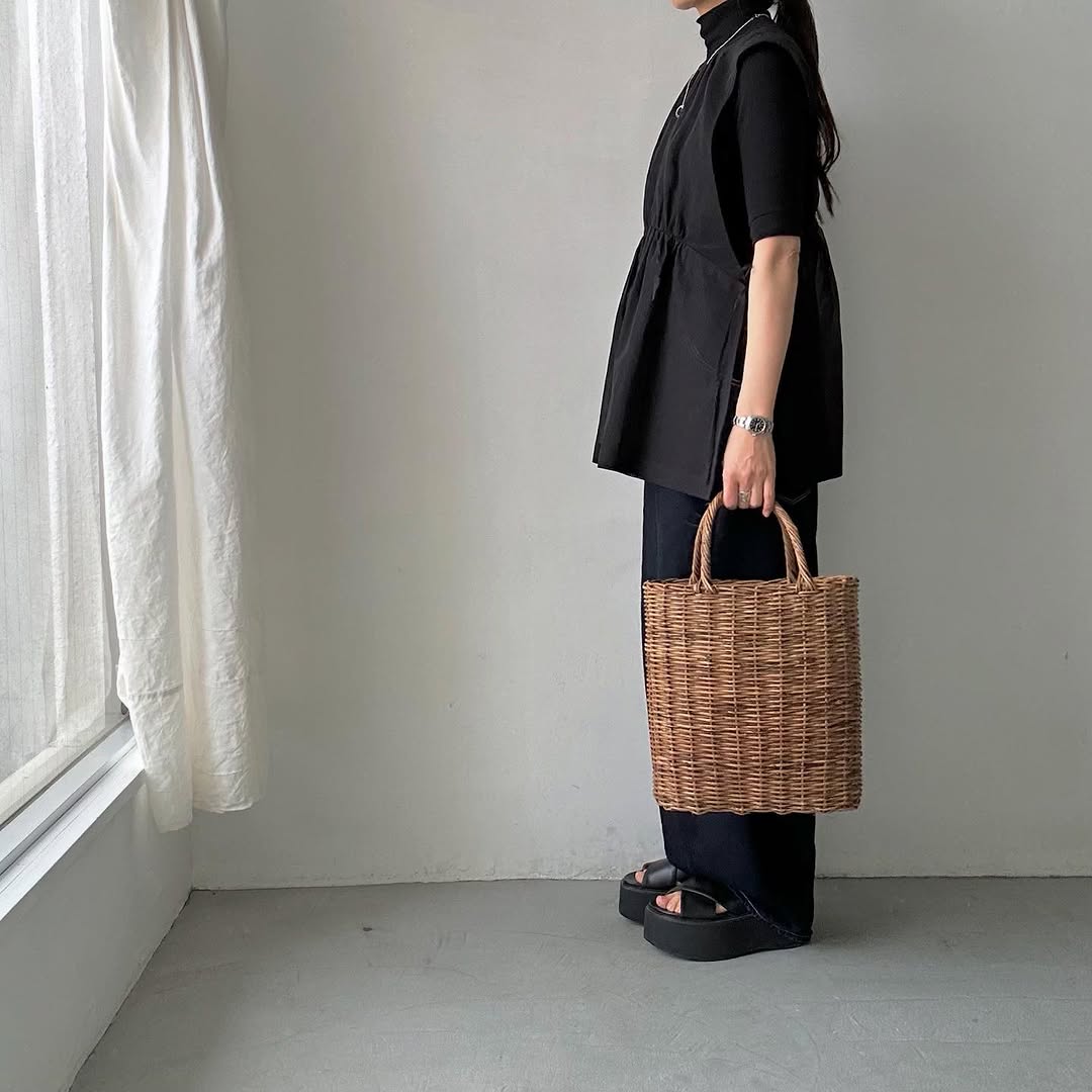 TENNE HANDCRAFTED MODERN コットンオーガンジー2wayショートドレス ブラック