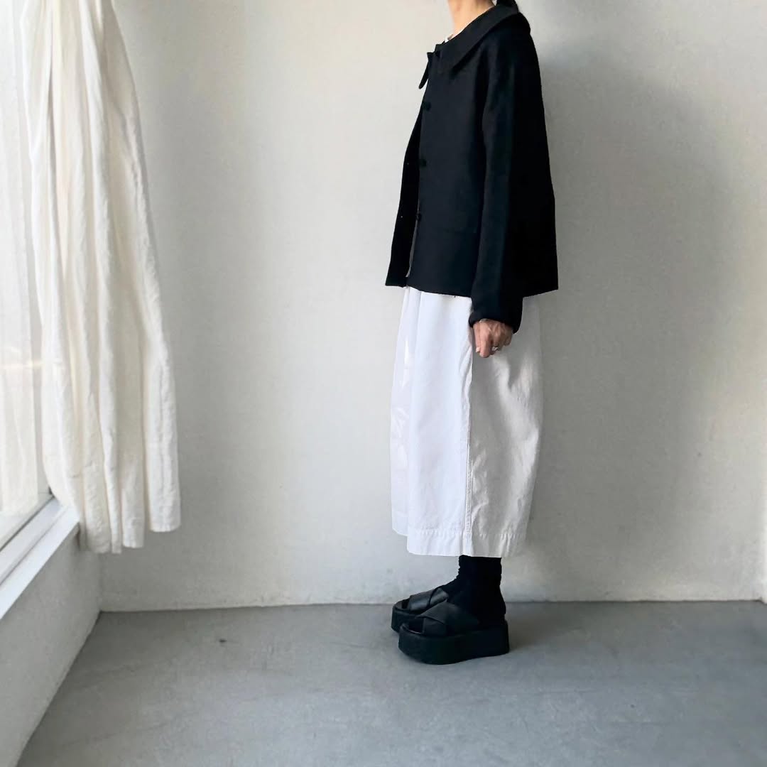 MAGALI シェットランドウールリネンフラットカラージャケット
