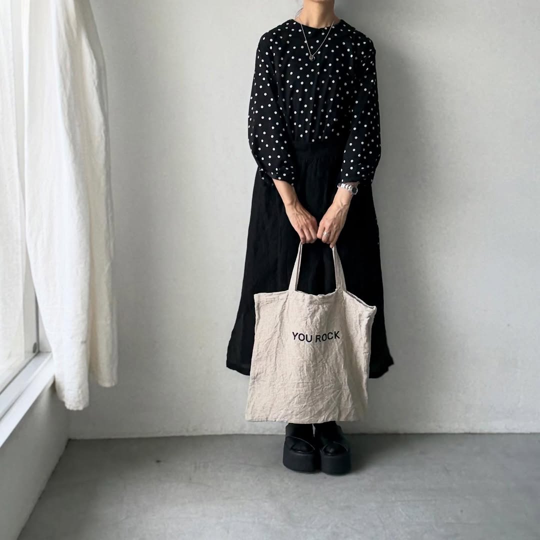 R&D.M.Co YOU ROCK リネントートバッグ