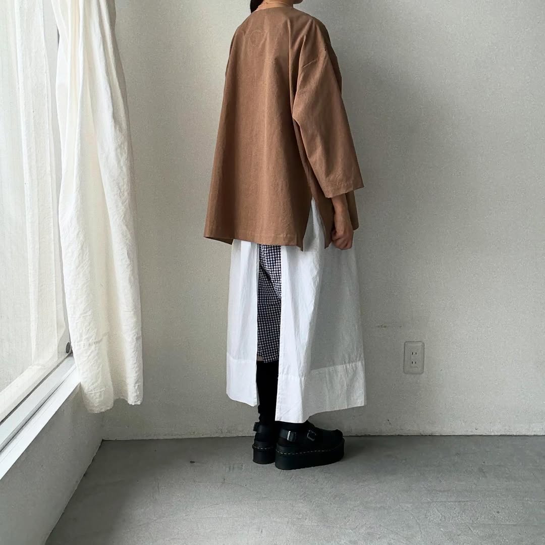 atelier d'antan Bouvetコットンプルオーバー カーキ
