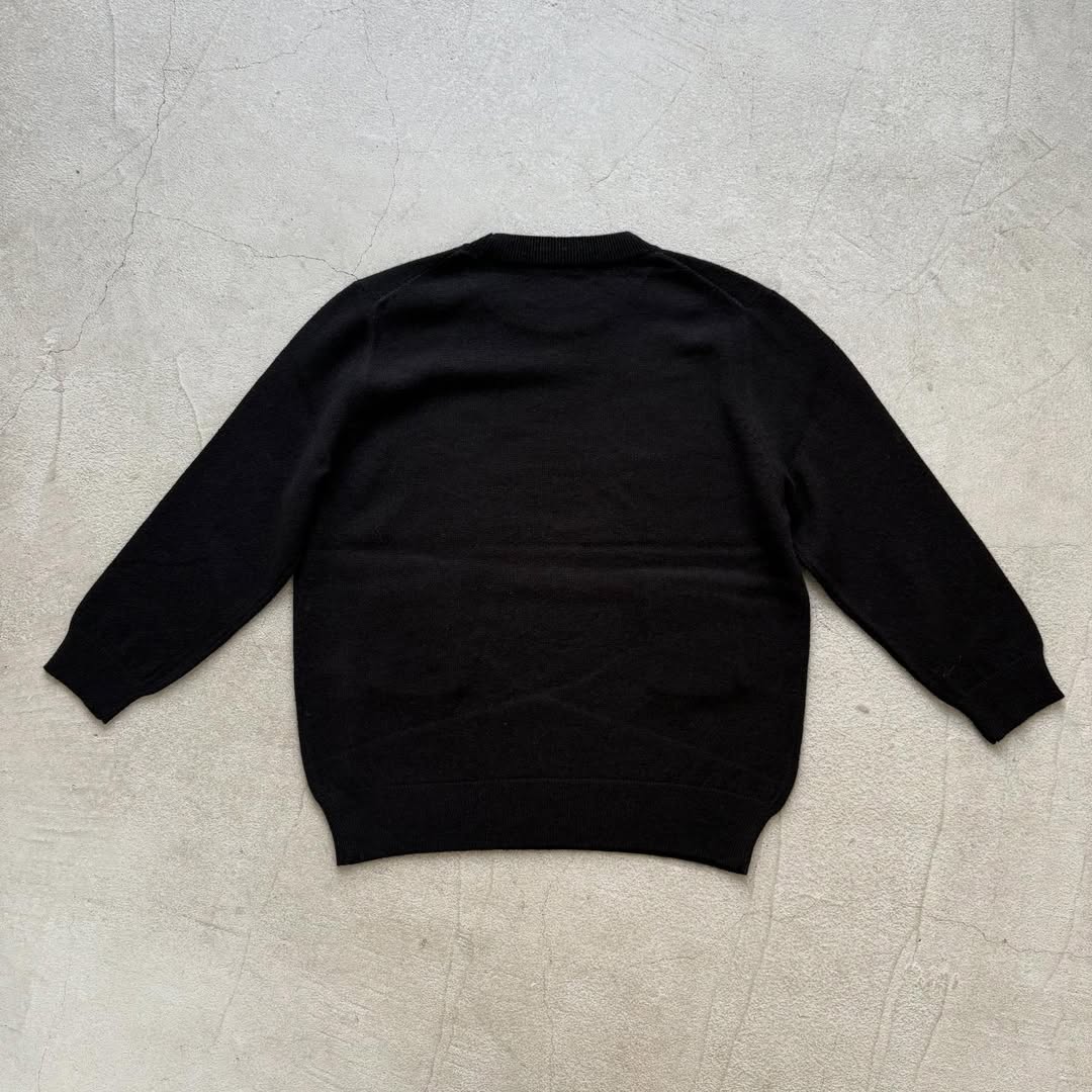 R&D.M.Co ウールカシミアポケットプルオーバー ブラック