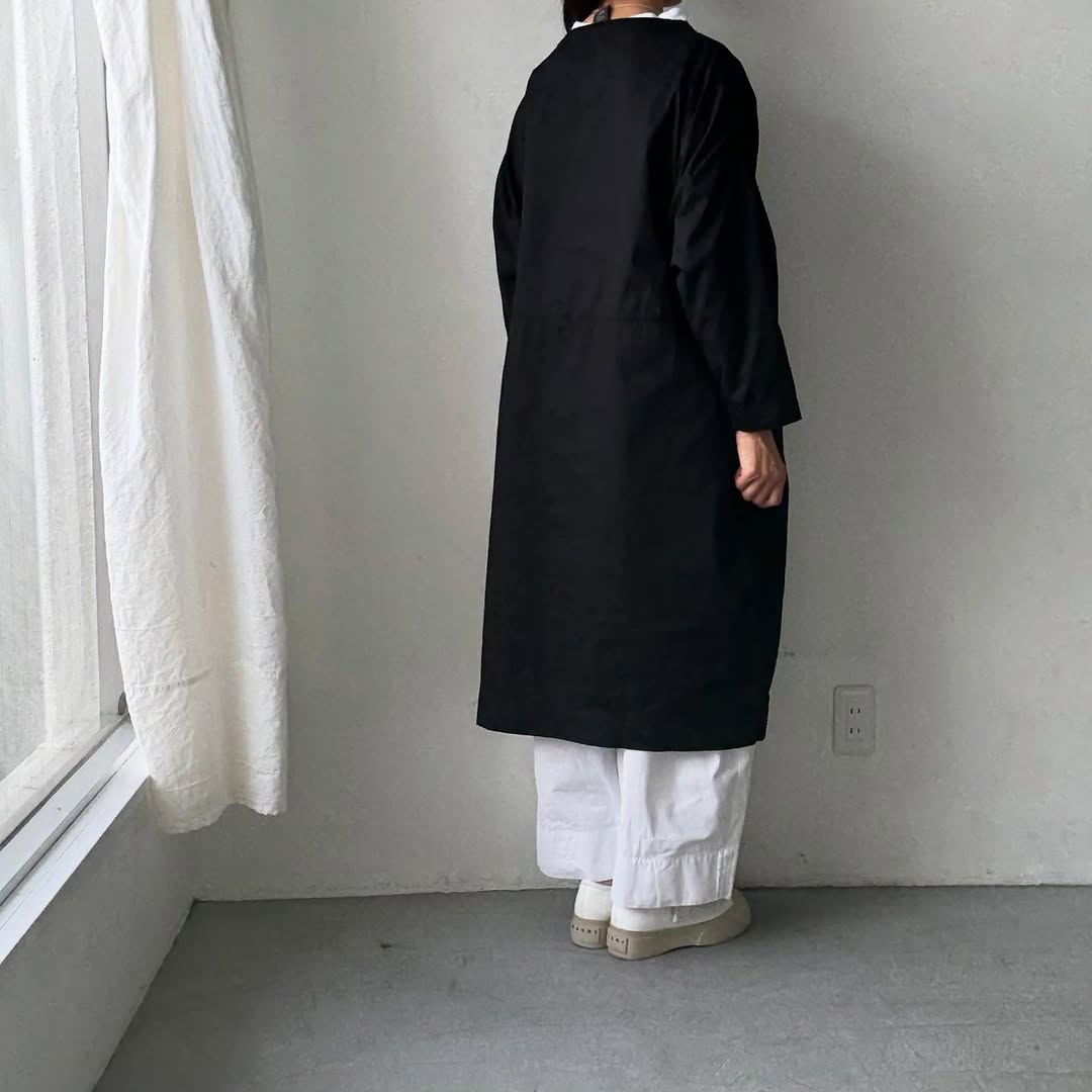 jujudhau コットンツイルイージードレス